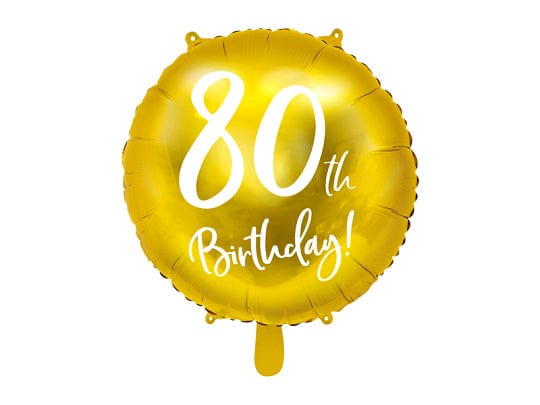 Balloons 80th Birthday Gold Foil Balloon