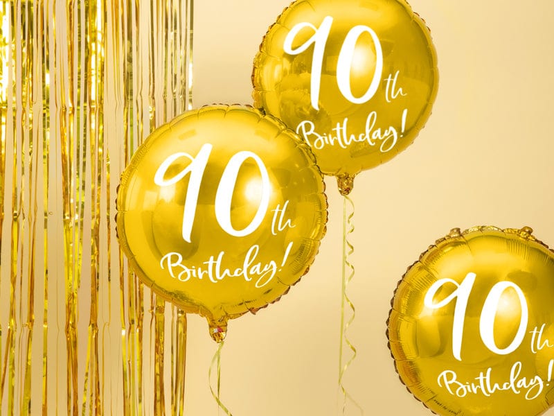 Balloons 90th Birthday Gold Foil Balloon