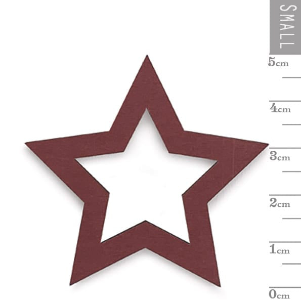 East of India Wooden Outline Stars Red | Pack of 10 Christmas Decoration East of India Wooden Outline Stars - Red, Pack of 10