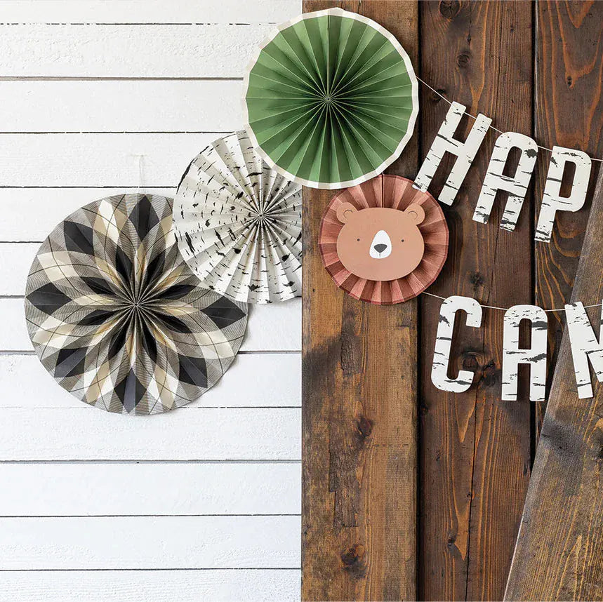 Adventure Party Fans Set - My Mind's Eye Party Supplies Adventure Party Fans Decoration Set