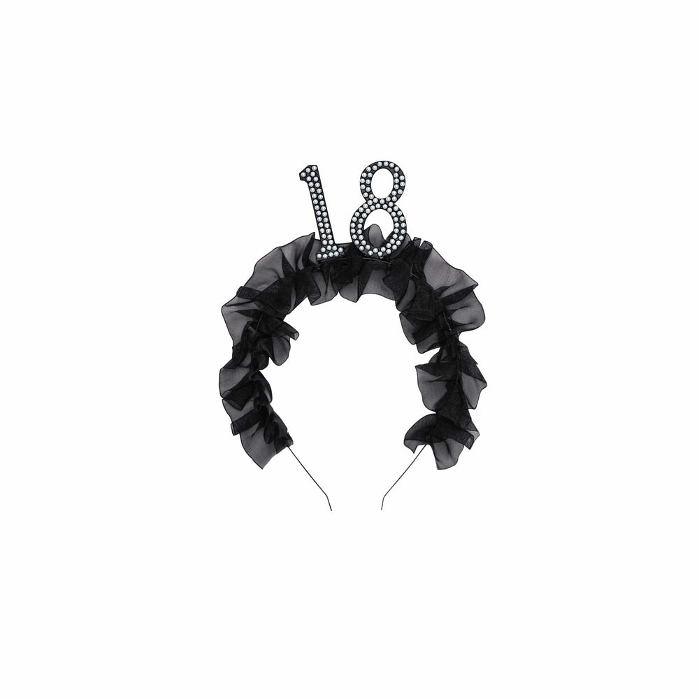 Age Headband with Ruffles & Pearls Party Accessories Age Headband with Ruffles & Pearls 18