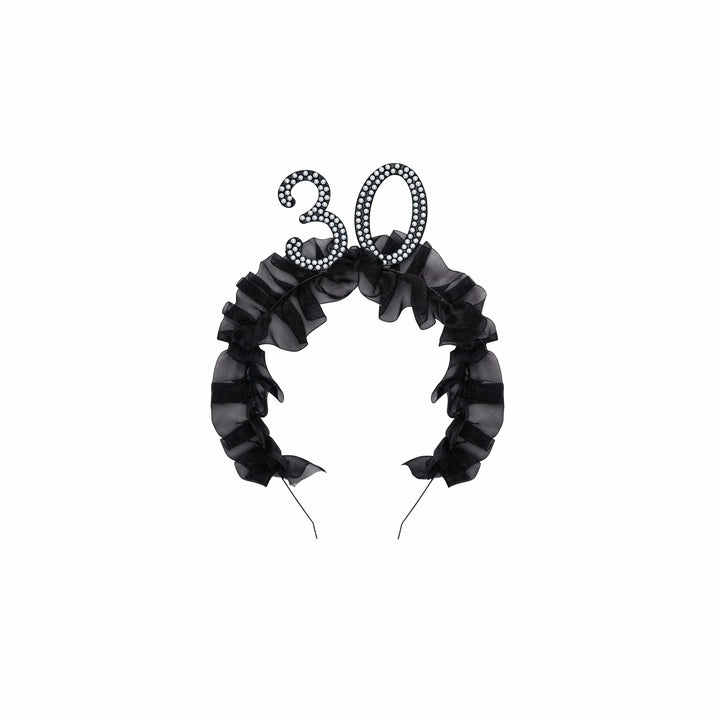 Age Headband with Ruffles &amp; Pearls Party Accessories Age Headband with Ruffles &amp; Pearls 30