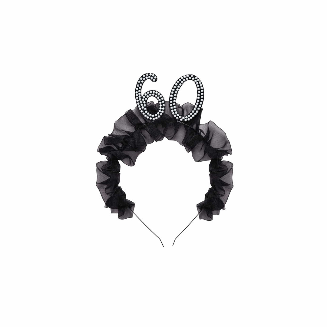 Age Headband with Ruffles &amp; Pearls Party Accessories Age Headband with Ruffles &amp; Pearls 60