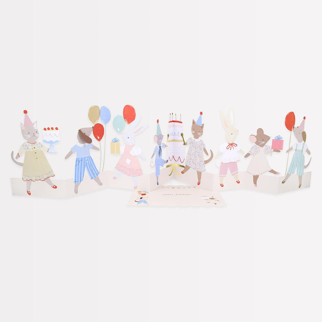 Animal Friends Birthday Card | Meri Meri Greetings Card Animal Friends Birthday Card