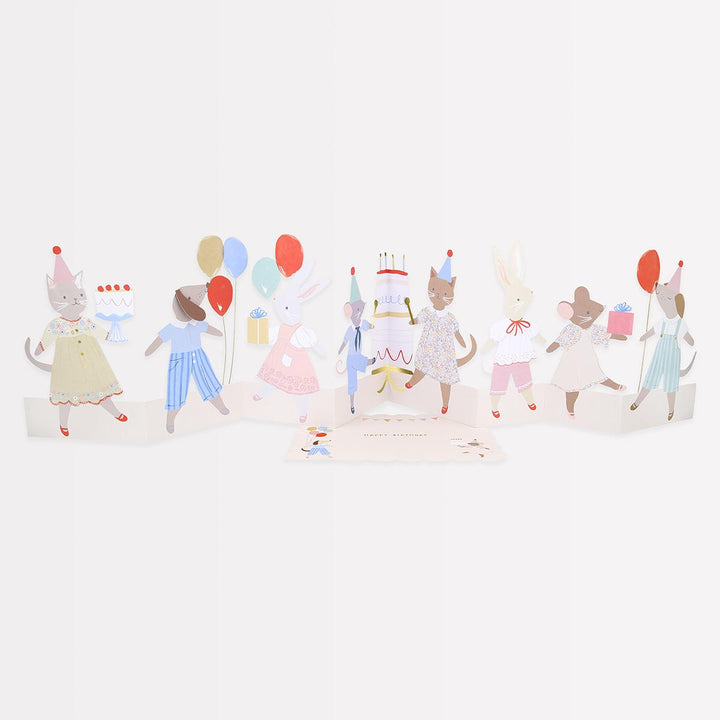 Animal Friends Birthday Card | Meri Meri Greetings Card Animal Friends Birthday Card