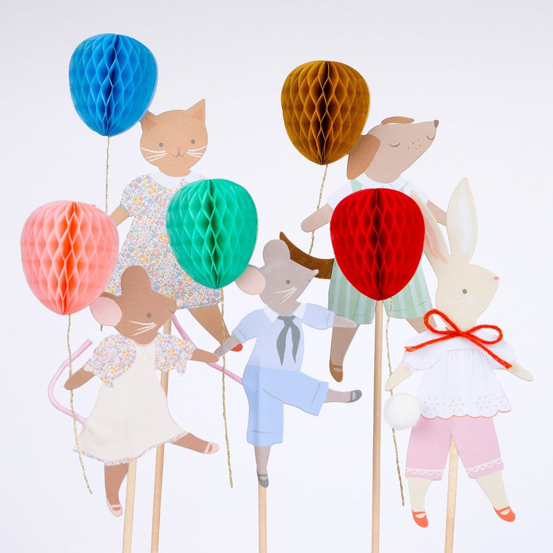 Animal Friends Cake Toppers x 5 - Meri Meri Party Supplies Cake Toppers Animal Friends Cake Toppers x 5