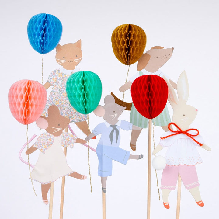 Animal Friends Cake Toppers x 5 - Meri Meri Party Supplies Cake Toppers Animal Friends Cake Toppers x 5