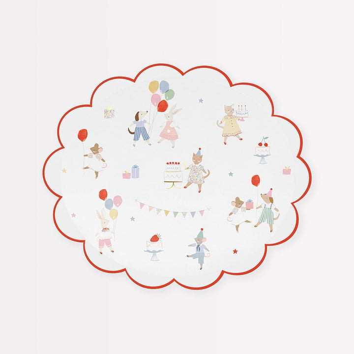 Animal Friends Small Party Plates x 8 - Meri Meri Party Supplies Disposable Plates Animal Friends Small Party Plates x 8