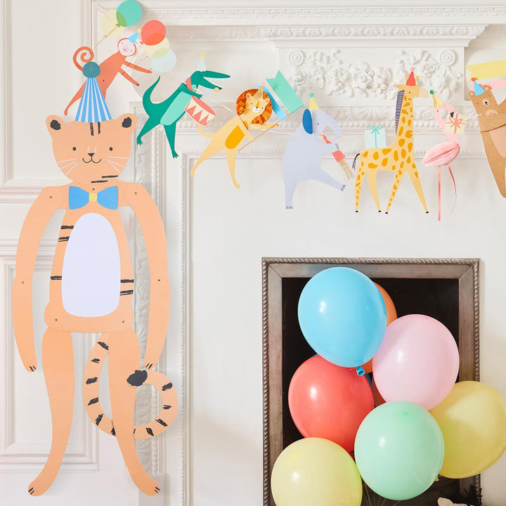 Animal Parade Decorations x 4 | Party Decorations UK Party Decorations Animal Parade Decorations x 4