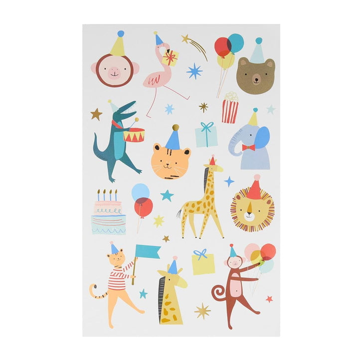 Animal Parade Large Temporary Tattoo Sheets x 2 | Meri Meri temporary tattoos Animal Parade Large Temporary Tattoo Sheets x 2