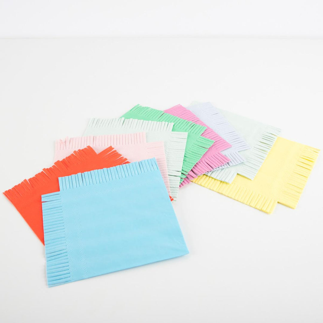 Assorted Bright Large Party Napkins x 16 | Meri Meri party napkins Assorted Bright Large Party Napkins x 16