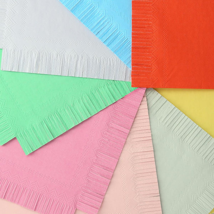 Assorted Bright Small Party Napkins x 16 | Meri Meri party napkins Assorted Bright Small Party Napkins x 16
