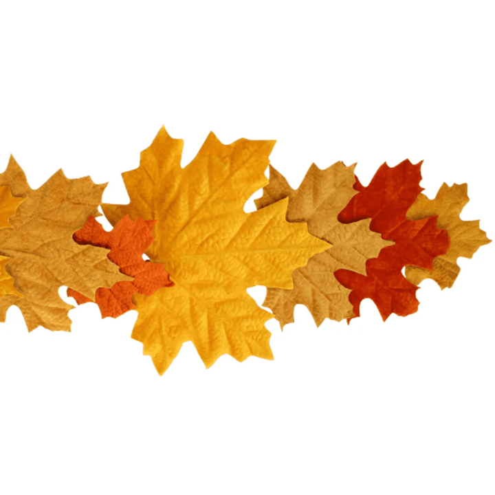 Autumnal Orange Velvet Maple Leaf Garland - 1.5m Party Supplies Autumnal Orange Velvet Maple Leaf Garland - 1.5m