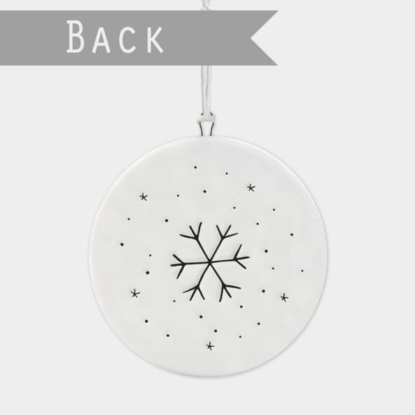 Baby First Christmas Porcelain Flat Bauble | East of India Bauble East of India Porcelain Flat Bauble - Baby First Christmas