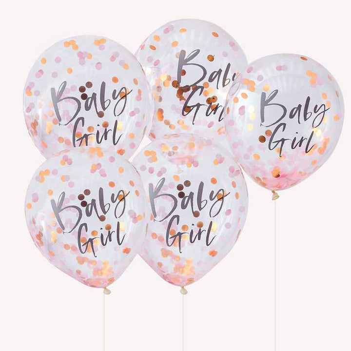 Baby Girl Pink Baby Shower Balloons  Balloons Baby Girl Pink Baby Shower Balloons x 5