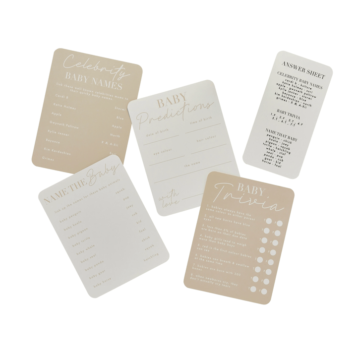 Baby Shower Games Pack - Bear Themed Baby Shower Games Party Games Baby Shower Games Pack x 24