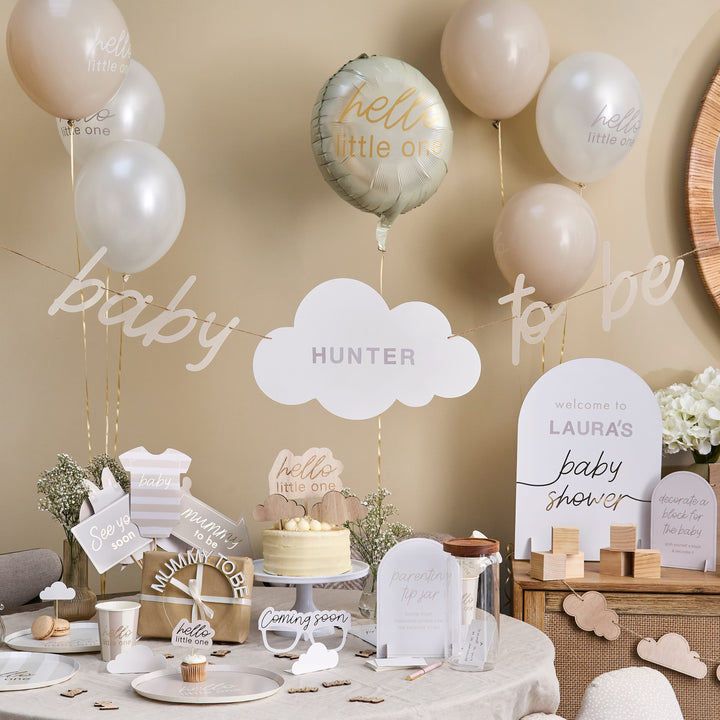  Baby To Be Customisable Card Banner | Baby Shower Supplies UK Banners Baby To Be Customisable Banner