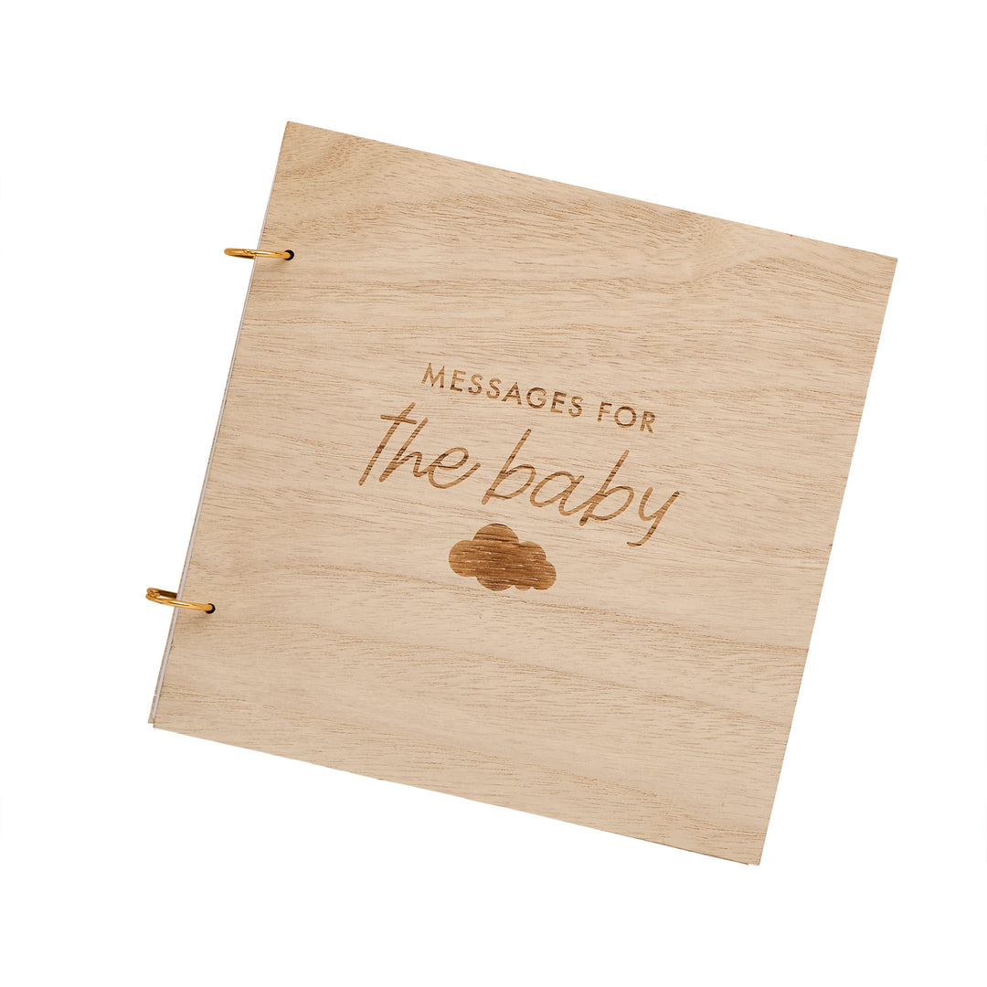 Baby Wooden Guestbook | Baby Shower Supplies UK Party Accessories Baby Wooden Guestbook