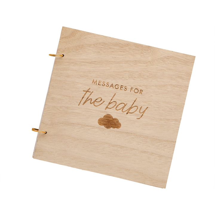 Baby Wooden Guestbook | Baby Shower Supplies UK Party Accessories Baby Wooden Guestbook