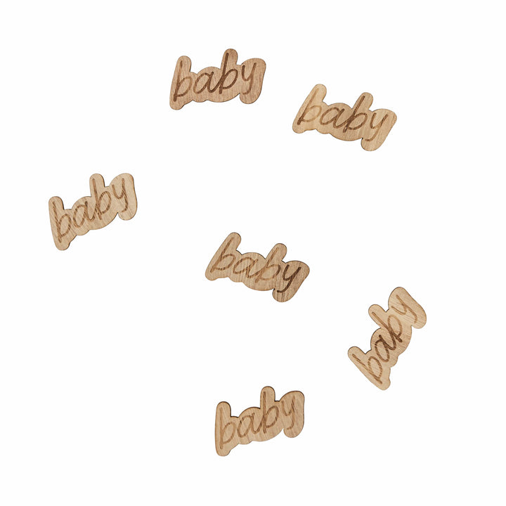 Baby Wooden Table Scatter | Baby Shower Supplies UK Party Decorations Baby Wooden Table Scatter