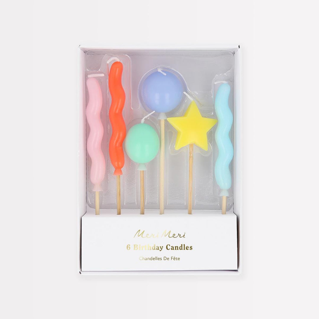 Balloon Birthday Candles x 6 | Meri Meri Birthday Party Birthday Candles Balloon Birthday Candles x 6