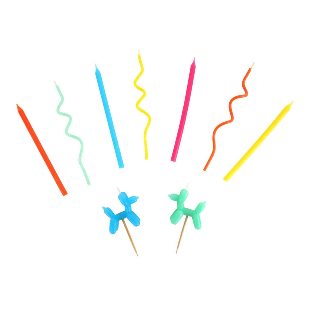 Balloon Dog Birthday Cake Candles - 9 Pack Birthday Candles Balloon Dog Birthday Cake Candles - 9 Pack
