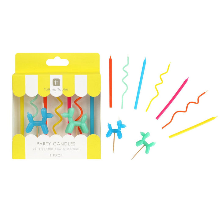 Balloon Dog Birthday Cake Candles - 9 Pack Birthday Candles Balloon Dog Birthday Cake Candles - 9 Pack