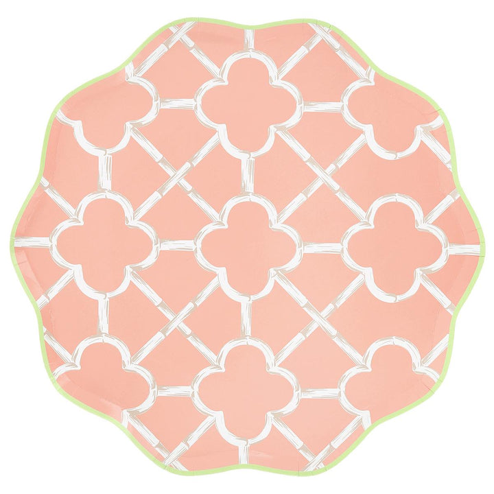 Bamboo Pattern Dinner Party Plates x 8 | Meri Meri party plates Bamboo Pattern Dinner Party Plates x 8