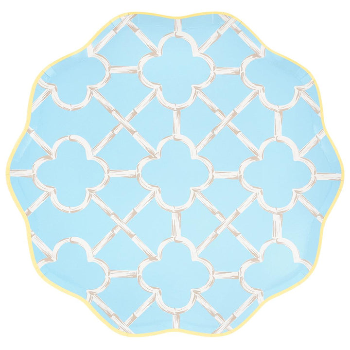Bamboo Pattern Dinner Party Plates x 8 | Meri Meri party plates Bamboo Pattern Dinner Party Plates x 8