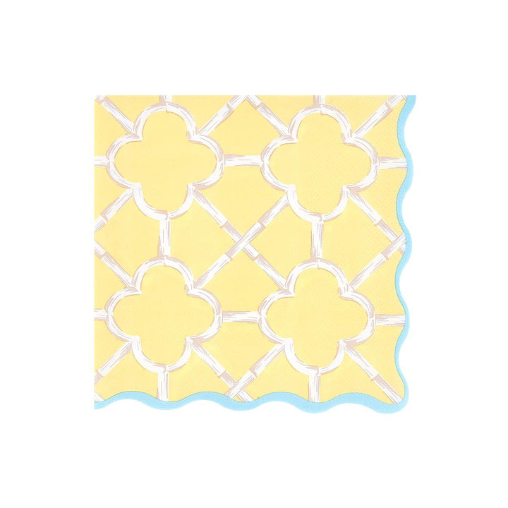 Bamboo Pattern Large Party Napkins x 16 | Meri Meri party napkins Bamboo Pattern Large Party Napkins x 16