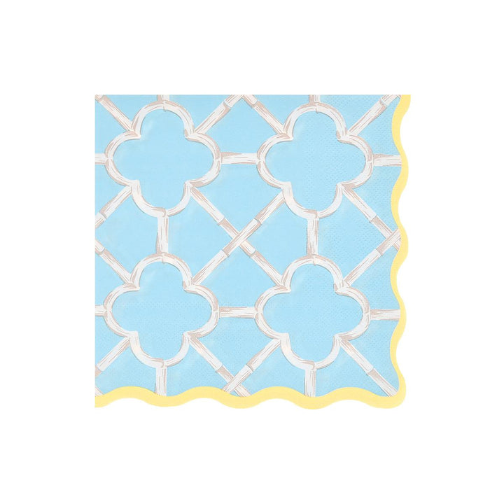 Bamboo Pattern Large Party Napkins x 16 | Meri Meri party napkins Bamboo Pattern Large Party Napkins x 16