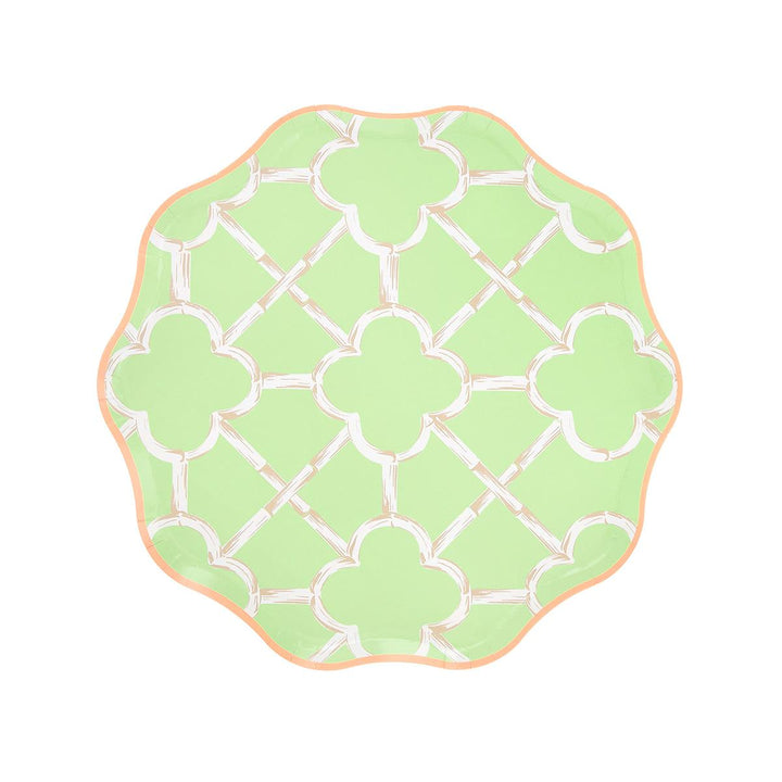 Bamboo Pattern Side Party Plates x 8 | Meri Meri party plates Bamboo Pattern Side Party Plates x 8