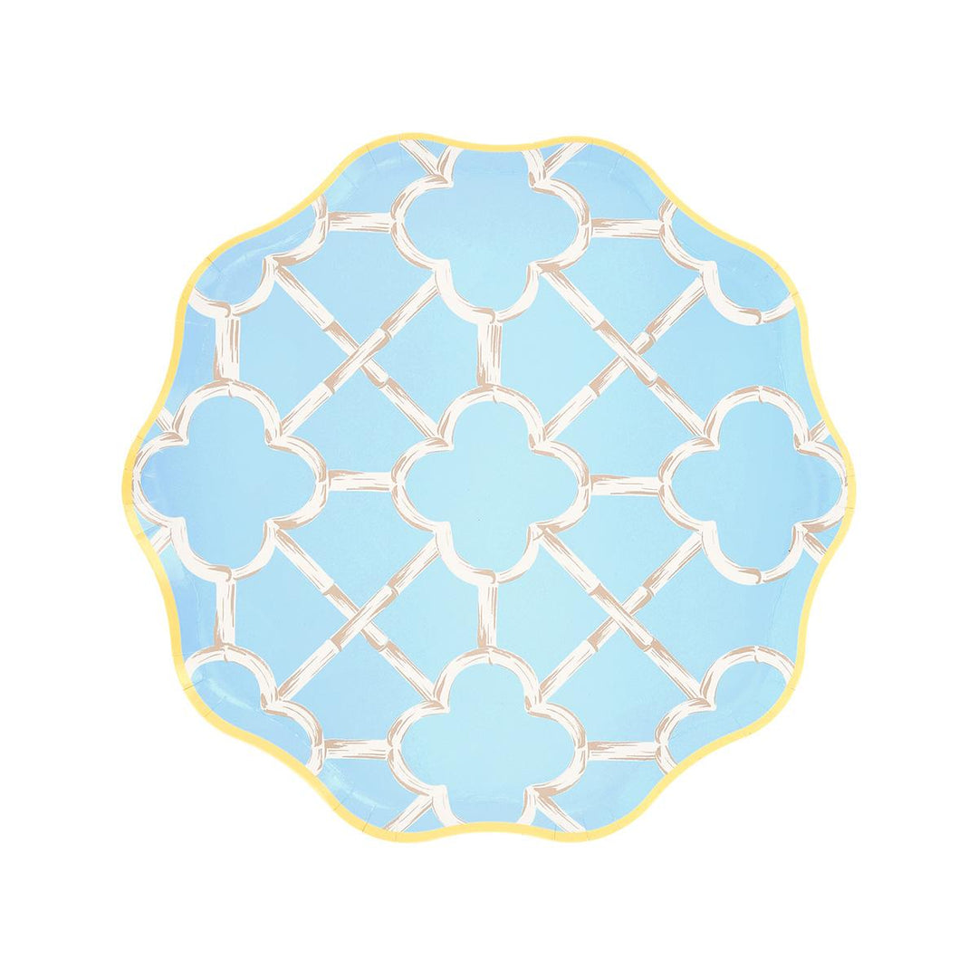 Bamboo Pattern Side Party Plates x 8 | Meri Meri party plates Bamboo Pattern Side Party Plates x 8