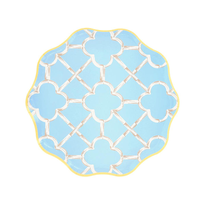 Bamboo Pattern Side Party Plates x 8 | Meri Meri party plates Bamboo Pattern Side Party Plates x 8