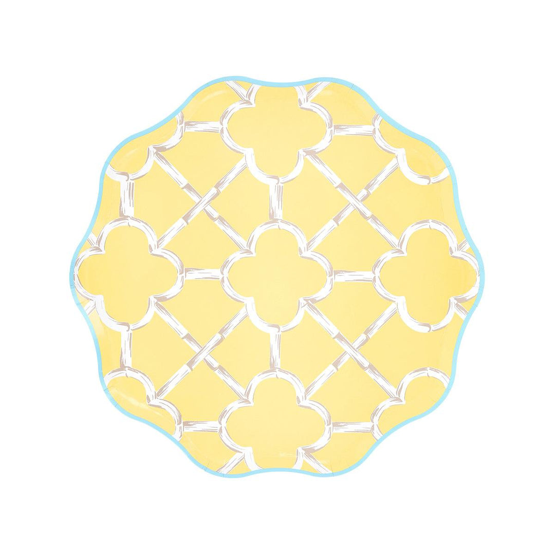 Bamboo Pattern Side Party Plates x 8 | Meri Meri party plates Bamboo Pattern Side Party Plates x 8