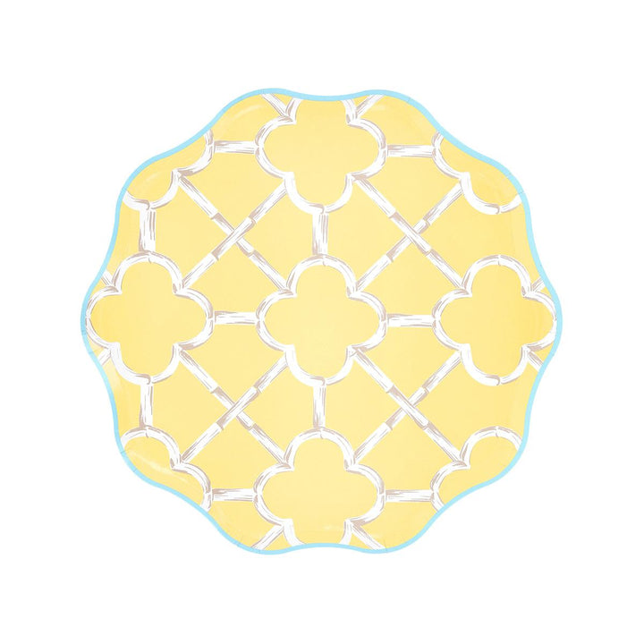 Bamboo Pattern Side Party Plates x 8 | Meri Meri party plates Bamboo Pattern Side Party Plates x 8