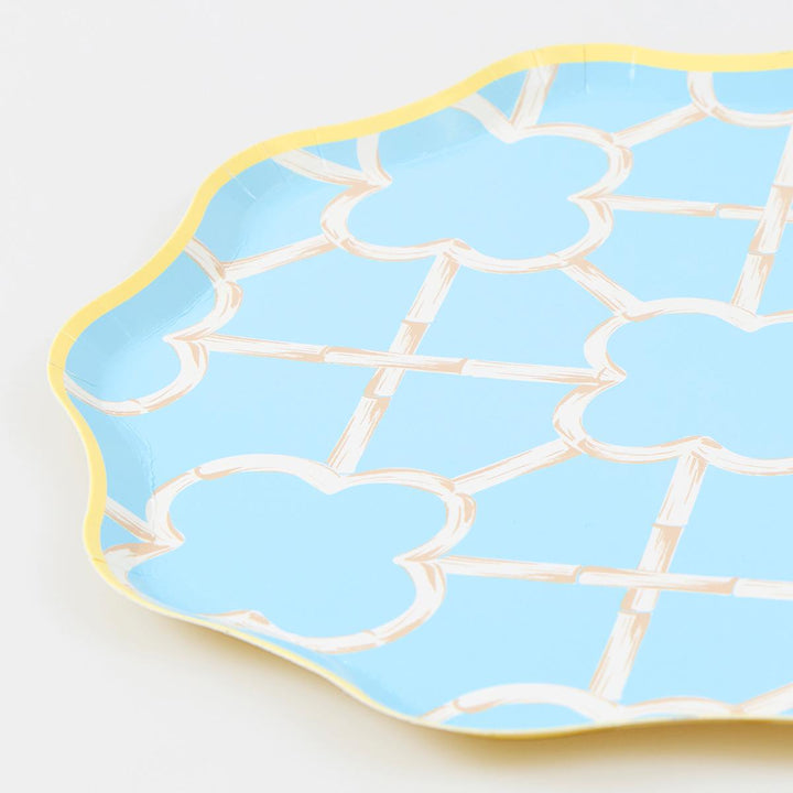 Bamboo Pattern Side Party Plates x 8 | Meri Meri party plates Bamboo Pattern Side Party Plates x 8