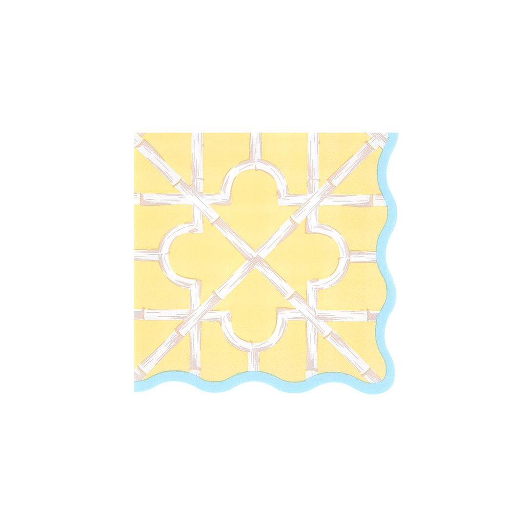 Bamboo Pattern Small Party Napkins x 16 | Meri Meri party napkins Bamboo Pattern Small Party Napkins x 16