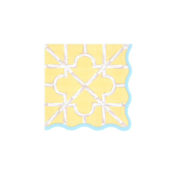 Bamboo Pattern Small Party Napkins x 16 | Meri Meri party napkins Bamboo Pattern Small Party Napkins x 16