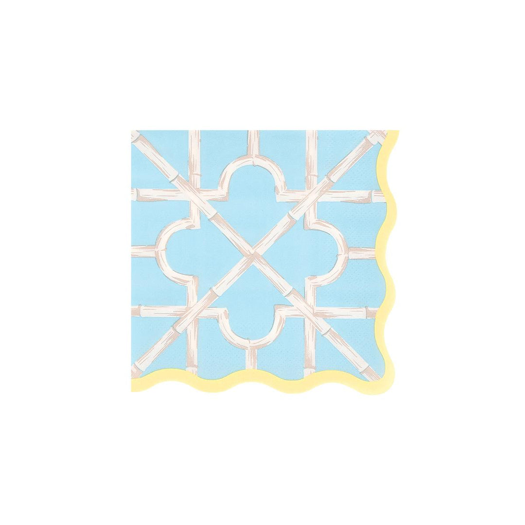Bamboo Pattern Small Party Napkins x 16 | Meri Meri party napkins Bamboo Pattern Small Party Napkins x 16