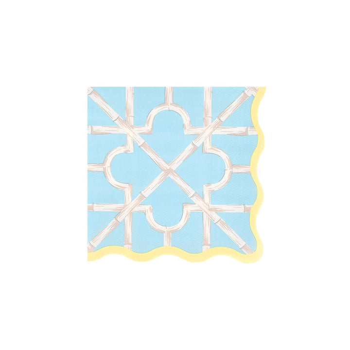 Bamboo Pattern Small Party Napkins x 16 | Meri Meri party napkins Bamboo Pattern Small Party Napkins x 16