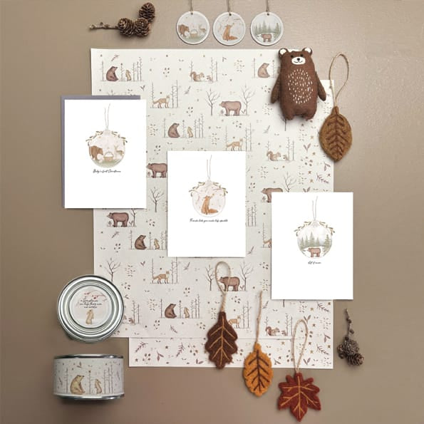 Bauble Christmas Card, Baby&