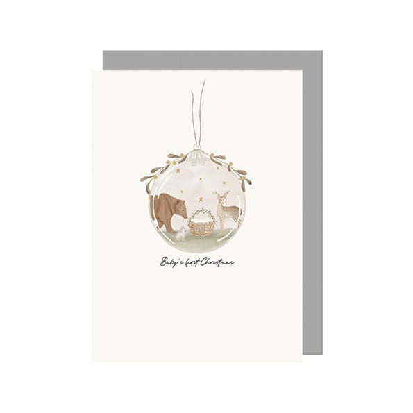 Bauble Christmas Card, Baby&