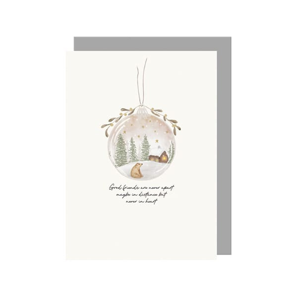 Bauble Christmas Card, Good Friends Are Never Apart | East of India Greetings Card East of India Bauble Christmas Card - Good Friends Are Never Apart