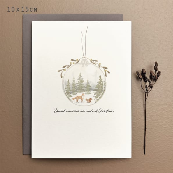Bauble Christmas Card, Special Memories at Christmas | East of India Greetings Card East of India Bauble Christmas Card - Special Memories at Christmas