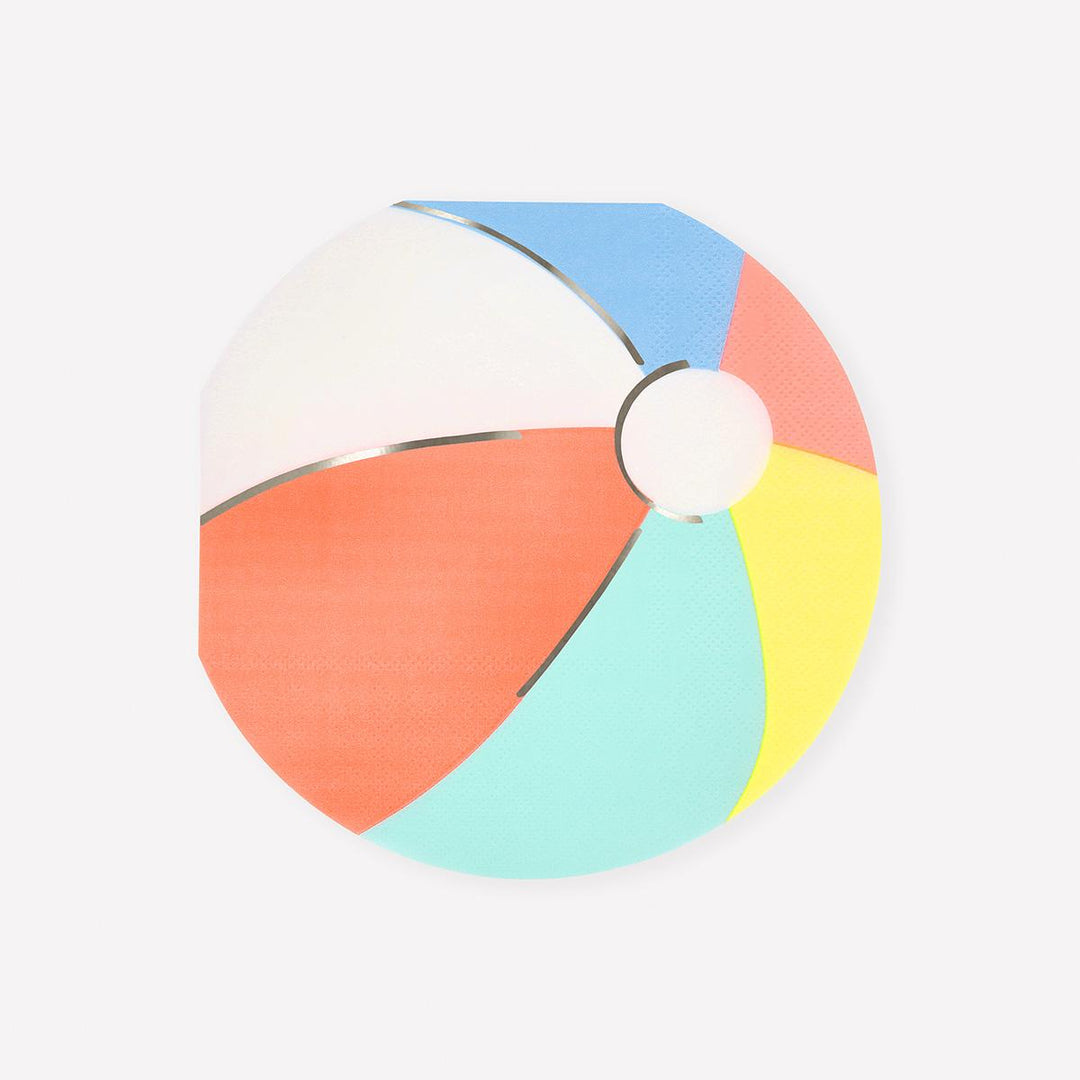 Beach Ball Party Napkins x 16 | Pool Party Tableware UK Napkins Beach Ball Party Napkins x 16