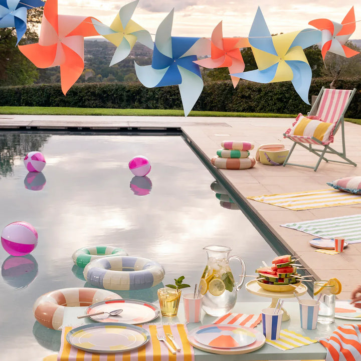 Beach Ball Party Side Plates x 8 | Pool Party Meri Meri UK Plates Beach Ball Party Side Plates x 8