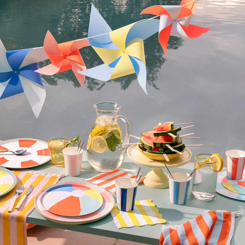 Beach Ball Party Side Plates x 8 | Pool Party Meri Meri UK Plates Beach Ball Party Side Plates x 8