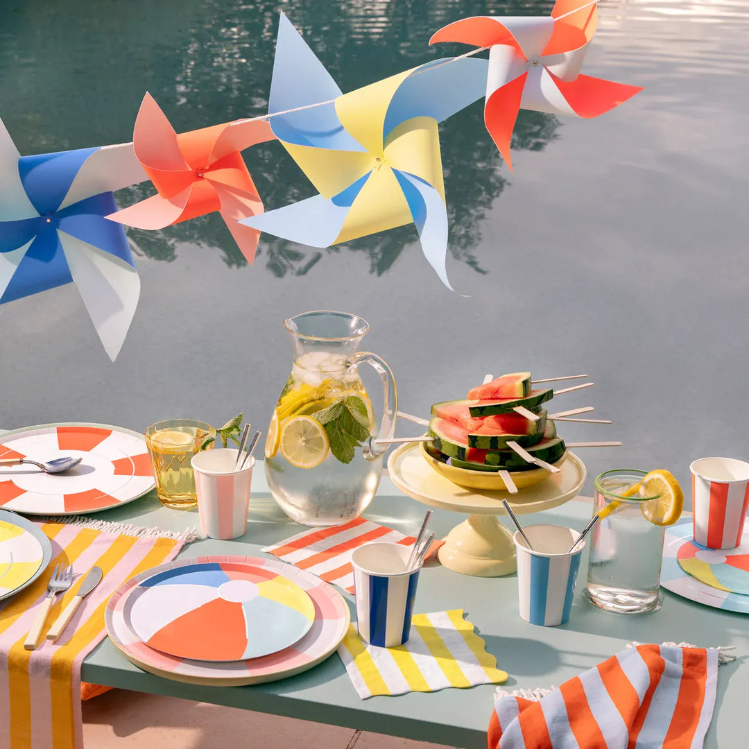 Beach Ball Party Side Plates x 8 | Pool Party Meri Meri UK Plates Beach Ball Party Side Plates x 8
