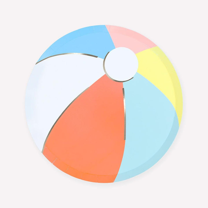 Beach Ball Party Side Plates x 8 | Pool Party Tableware UK Plates Beach Ball Party Side Plates x 8